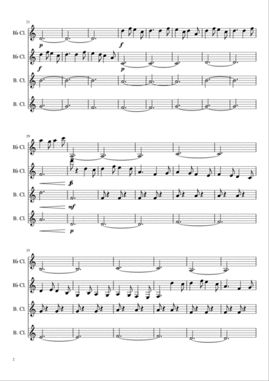 Irish Folk Song Woodwind Quartet scores gallery preview page 2