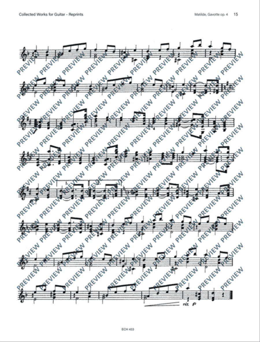 Collected Works for Guitar Classical Guitar scores gallery preview page 16