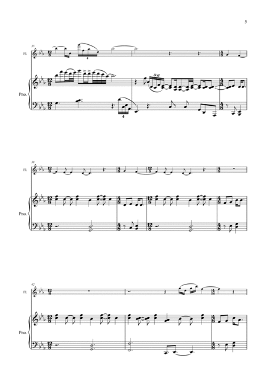 Emakhaya (Flute version) Flute Solo scores gallery preview page 5
