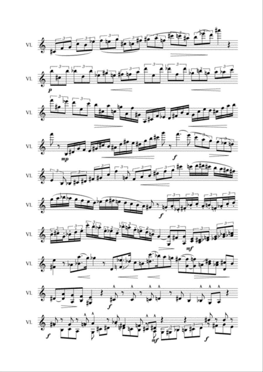 Sonata Nr 2 for violin solo op. 76 Violin Solo scores gallery preview page 2