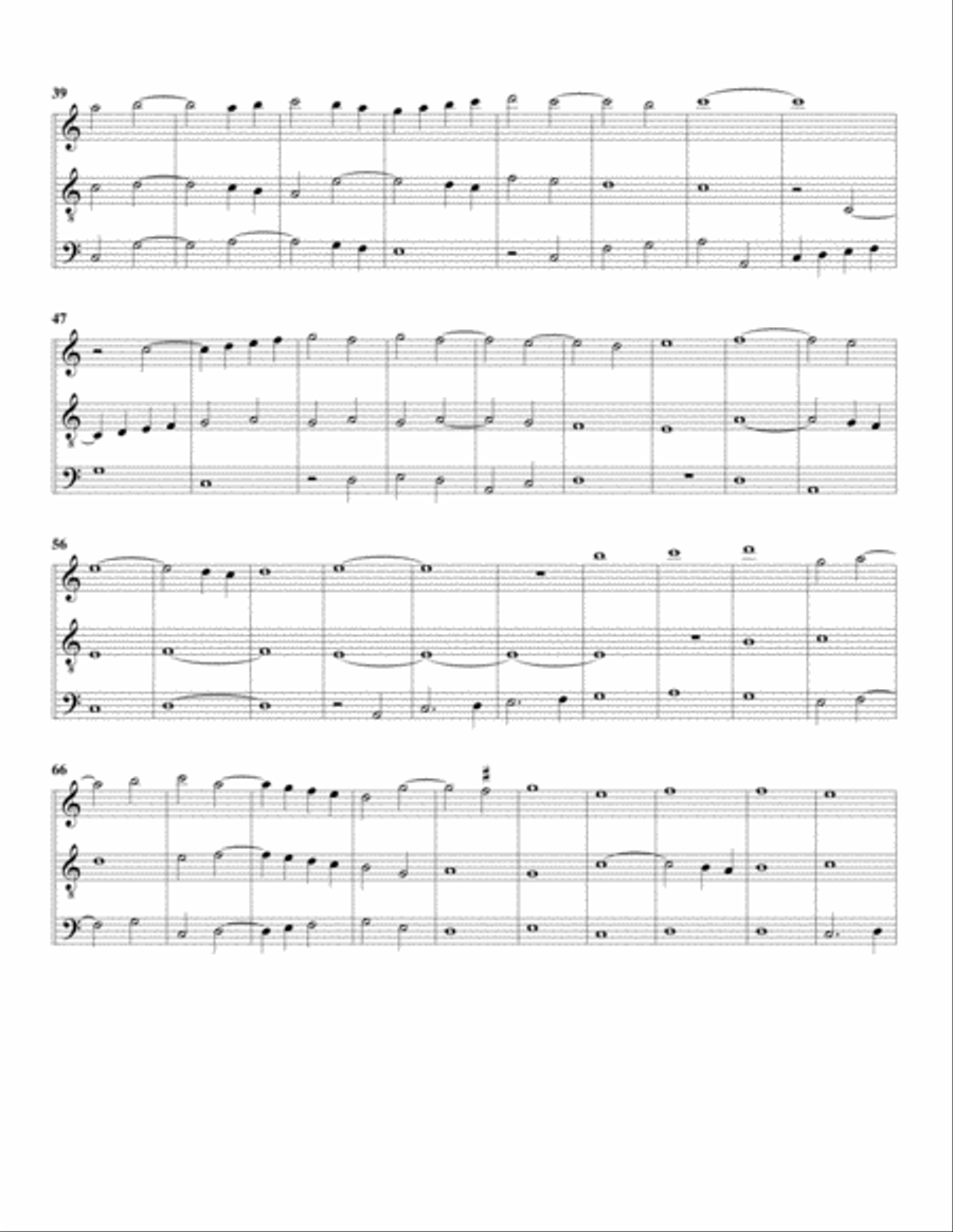 Instrumental trio no.54 (no title) (arrangement for 3 recorders) Recorder scores gallery preview page 2