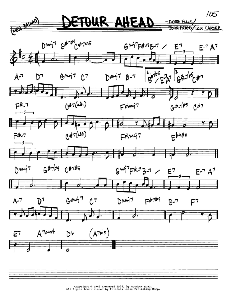 Detour Ahead B-Flat Instrument scores gallery preview page 1
