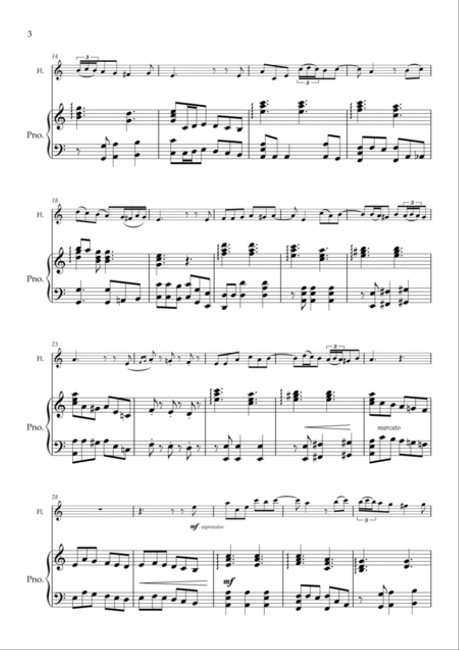 SURQUILLO for flute and piano Flute Solo scores gallery preview page 4
