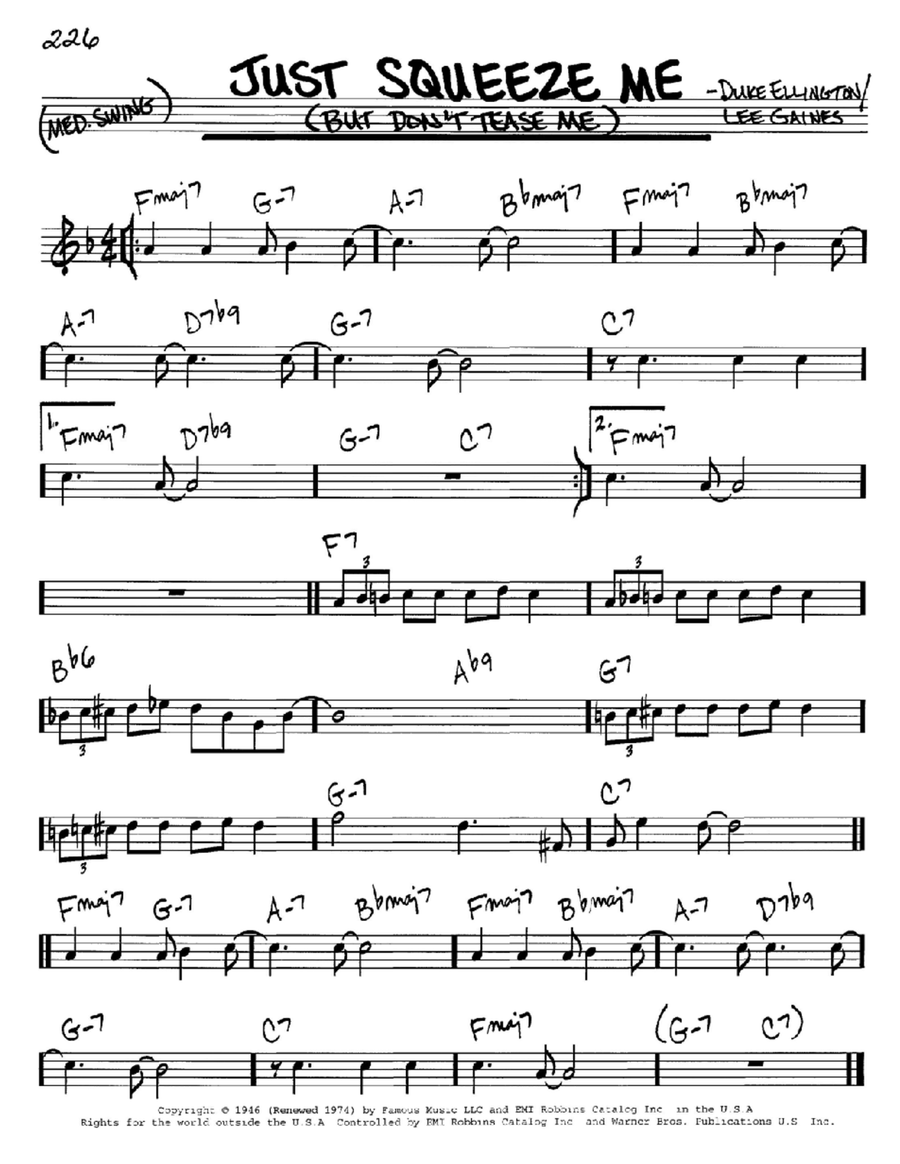 Just Squeeze Me (But Don't Tease Me) Piano scores gallery preview page 1