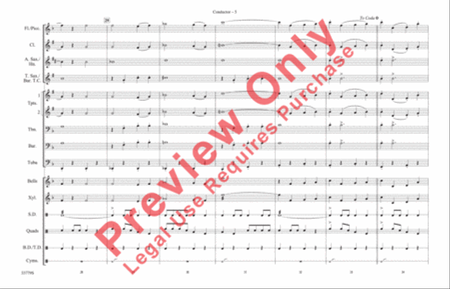 Stars and Stripes Forever Marching Band scores gallery preview page 6