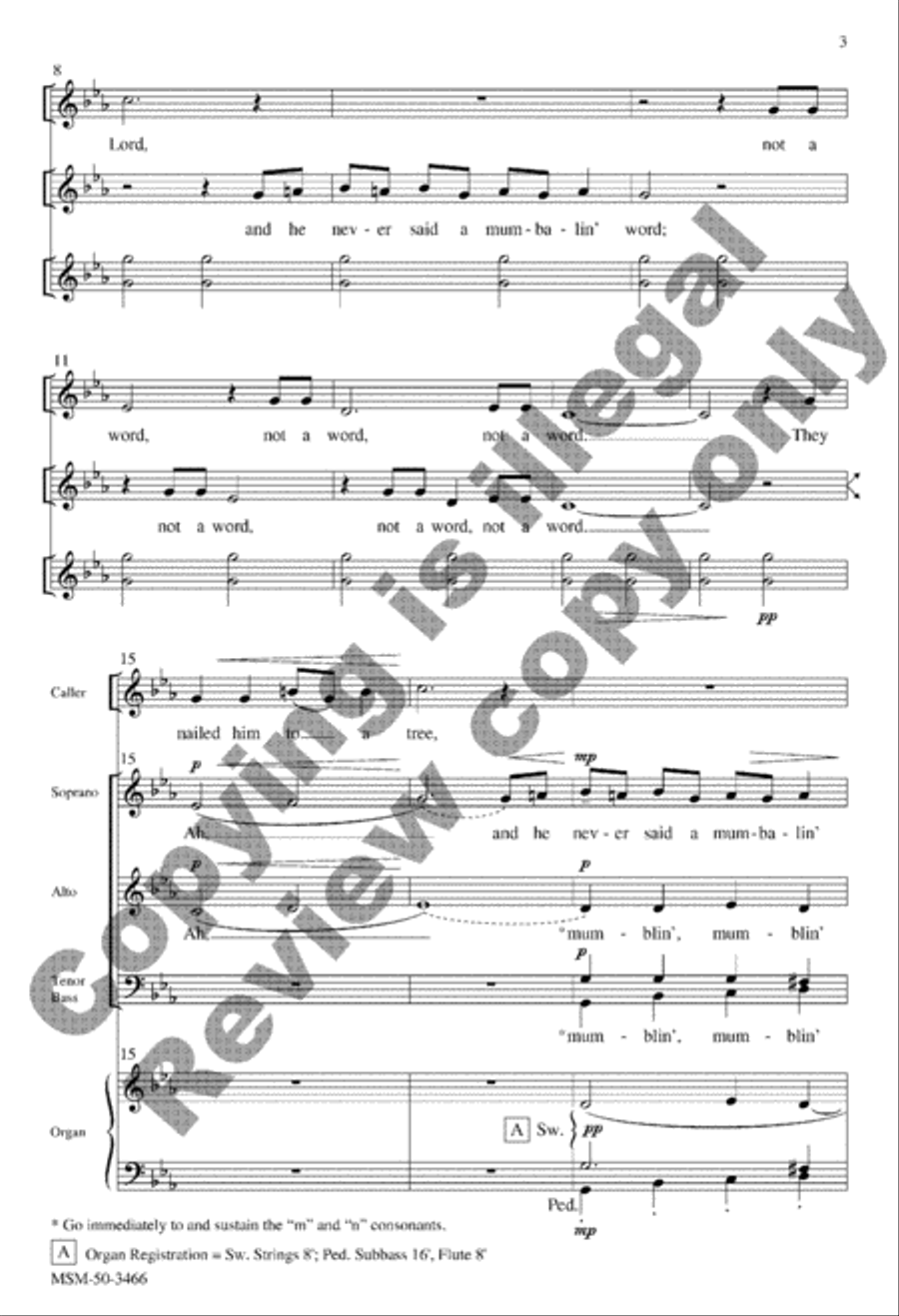 They Crucified My Lord They Crucified My Lord 4-Part scores gallery preview page 3