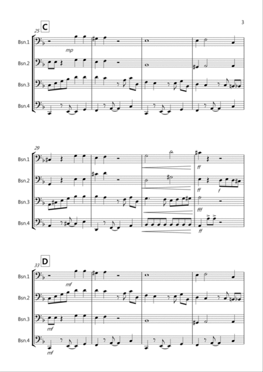 Tasty Tango for Bassoon Quartet Bassoon Quartet scores gallery preview page 3
