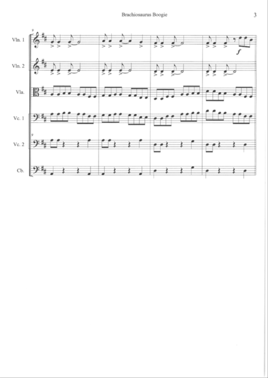 Dino Dances for junior string orchestra String Orchestra scores gallery preview page 4