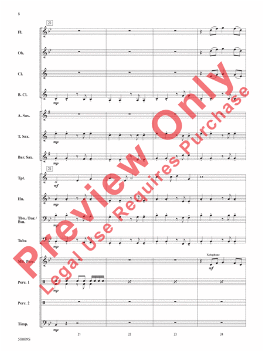 On to Victory Concert Band scores gallery preview page 9