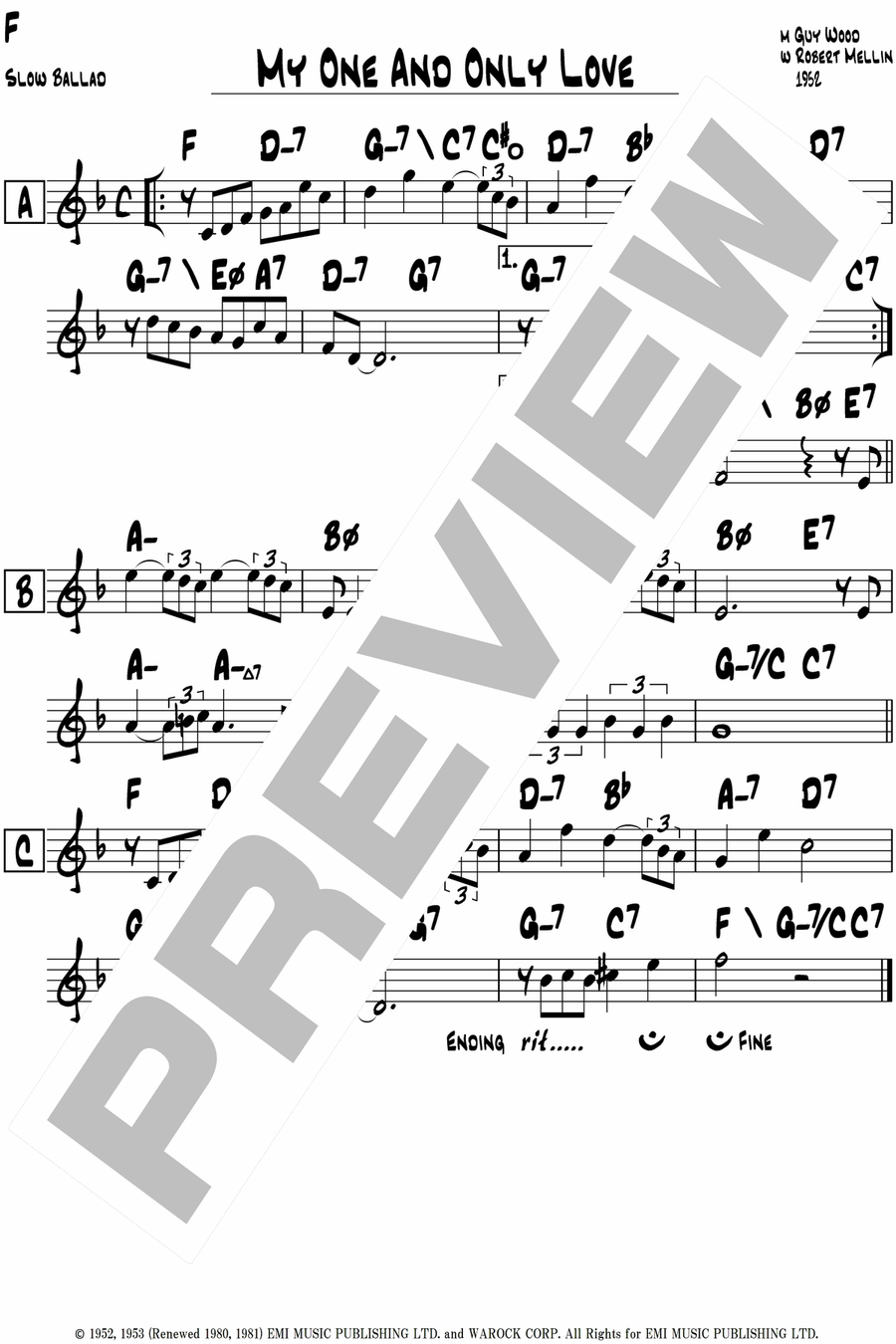 My One And Only Love Piano scores gallery preview page 6