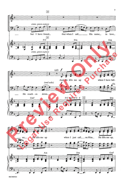 He Lifts Me Up - SATB image number null