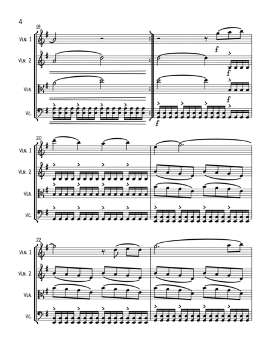 Bridgerton Theme String Trio scores gallery preview page 4