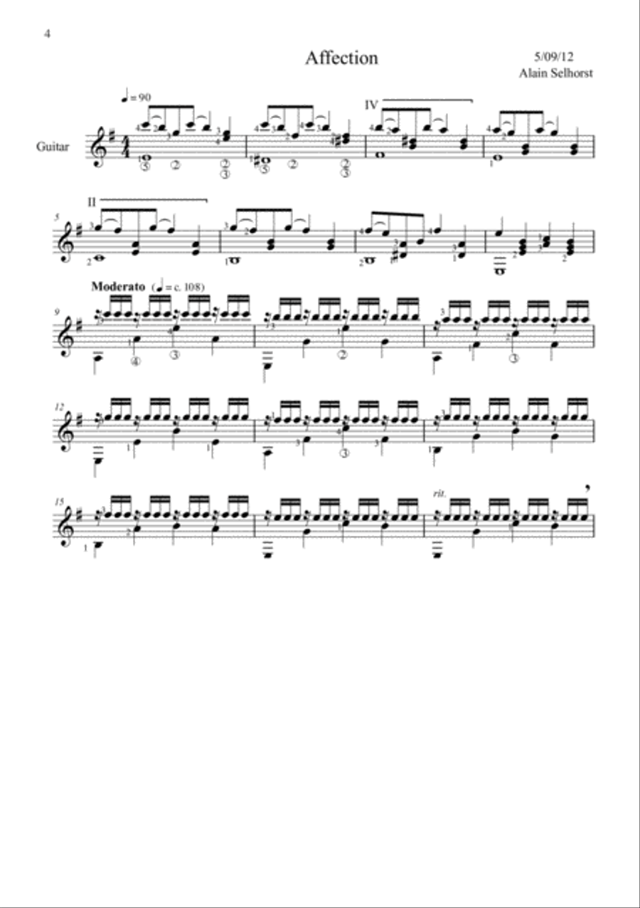 From the Heart for Solo Guitar Guitar Solo scores gallery preview page 2