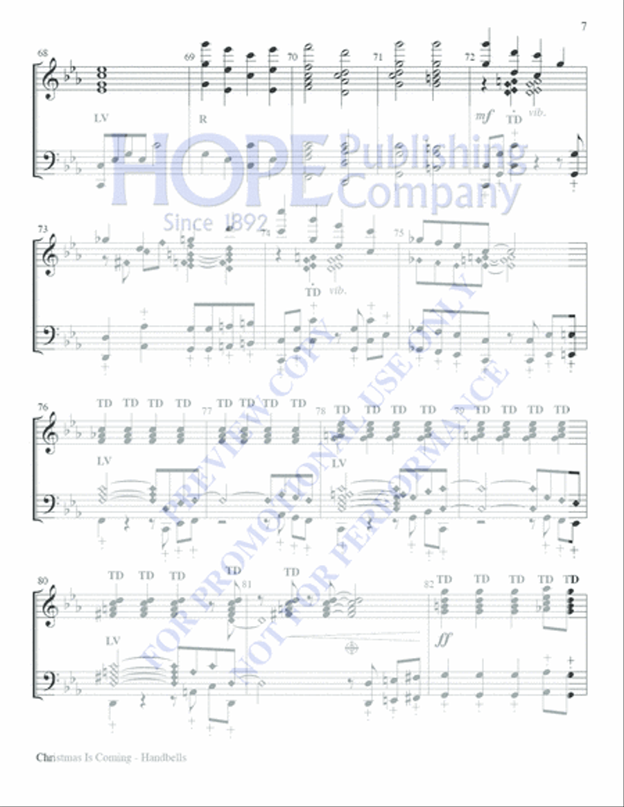 Christmas Is Coming 5-Octaves scores gallery preview page 7