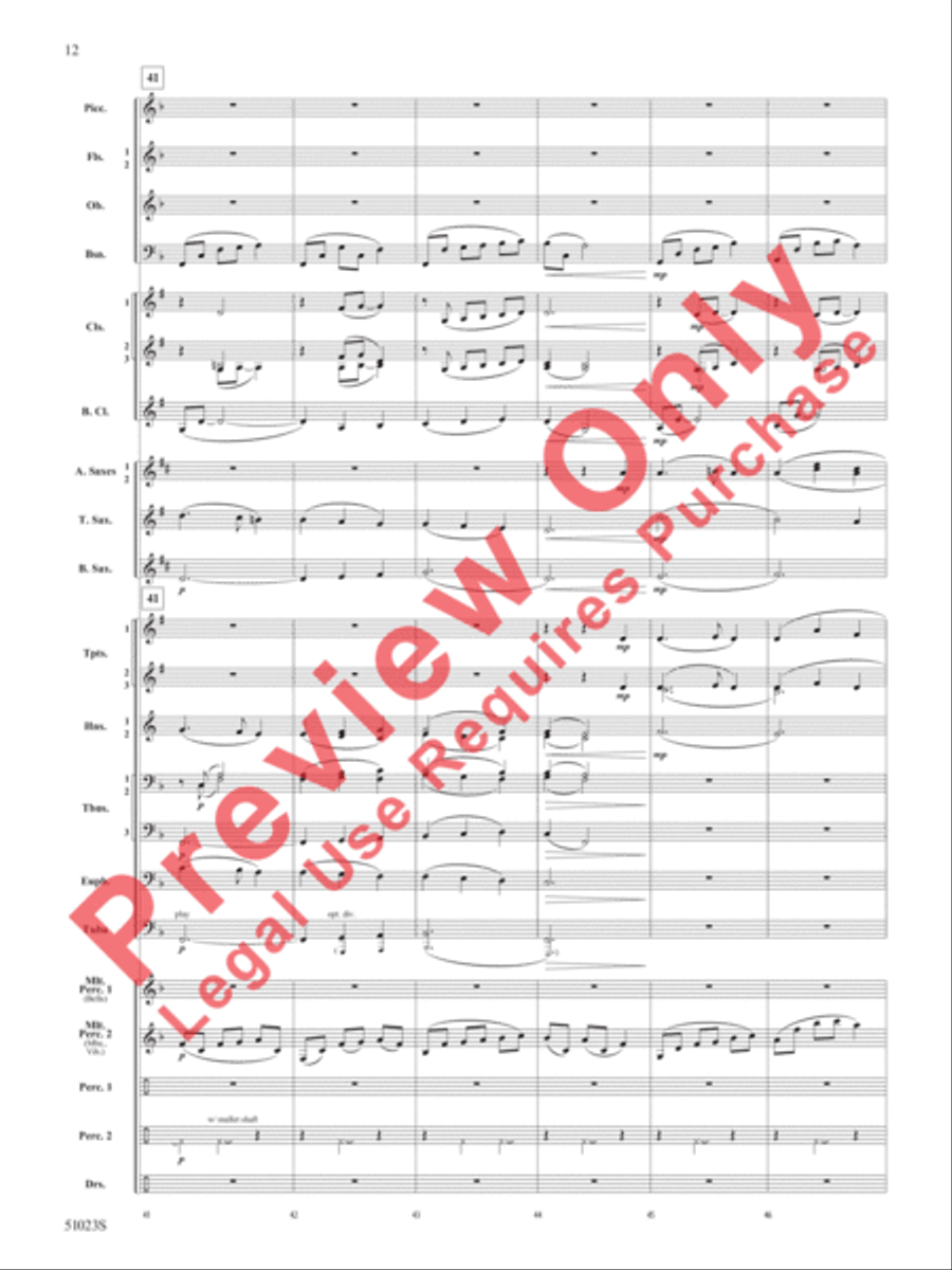 Walkin' Down Christmas Lane Concert Band scores gallery preview page 13