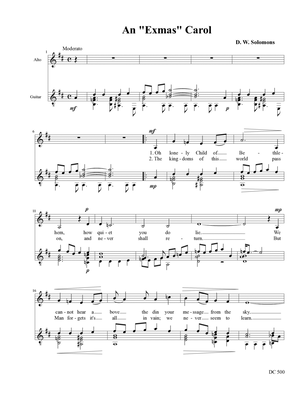 An Exmas Carol for alto and guitar Original version