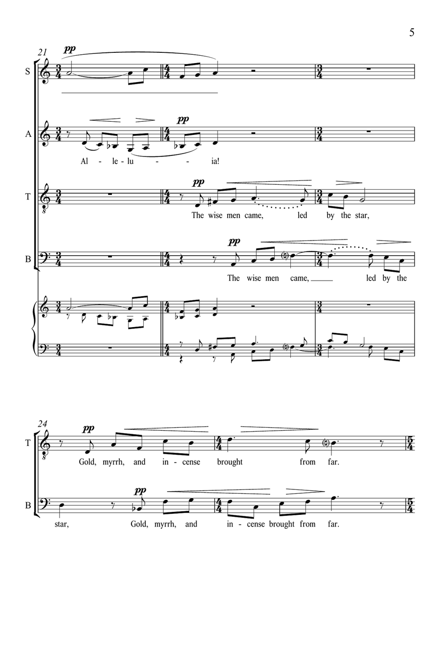 A Boy Is Born in Bethlehem 4-Part scores gallery preview page 4
