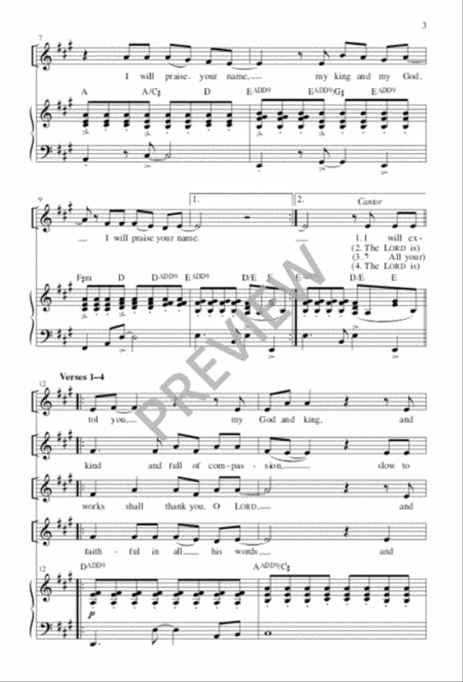I Will Praise Your Name 2-Part scores gallery preview page 4