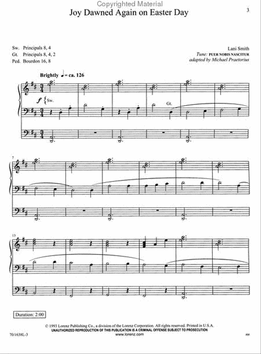 Easter Glory! Organ Solo scores gallery preview page 2