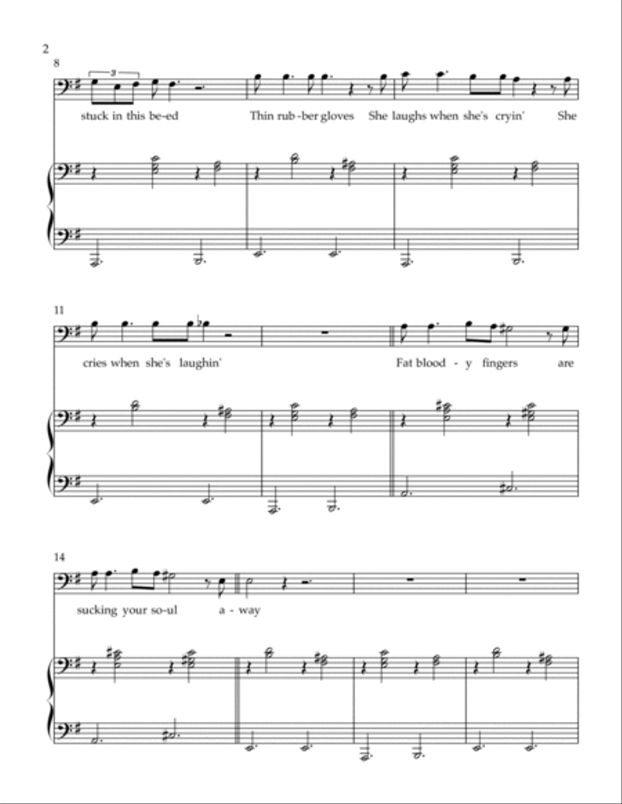 Rabbit In Your Headlights (instrumental) Piano, Vocal, Guitar scores gallery preview page 2