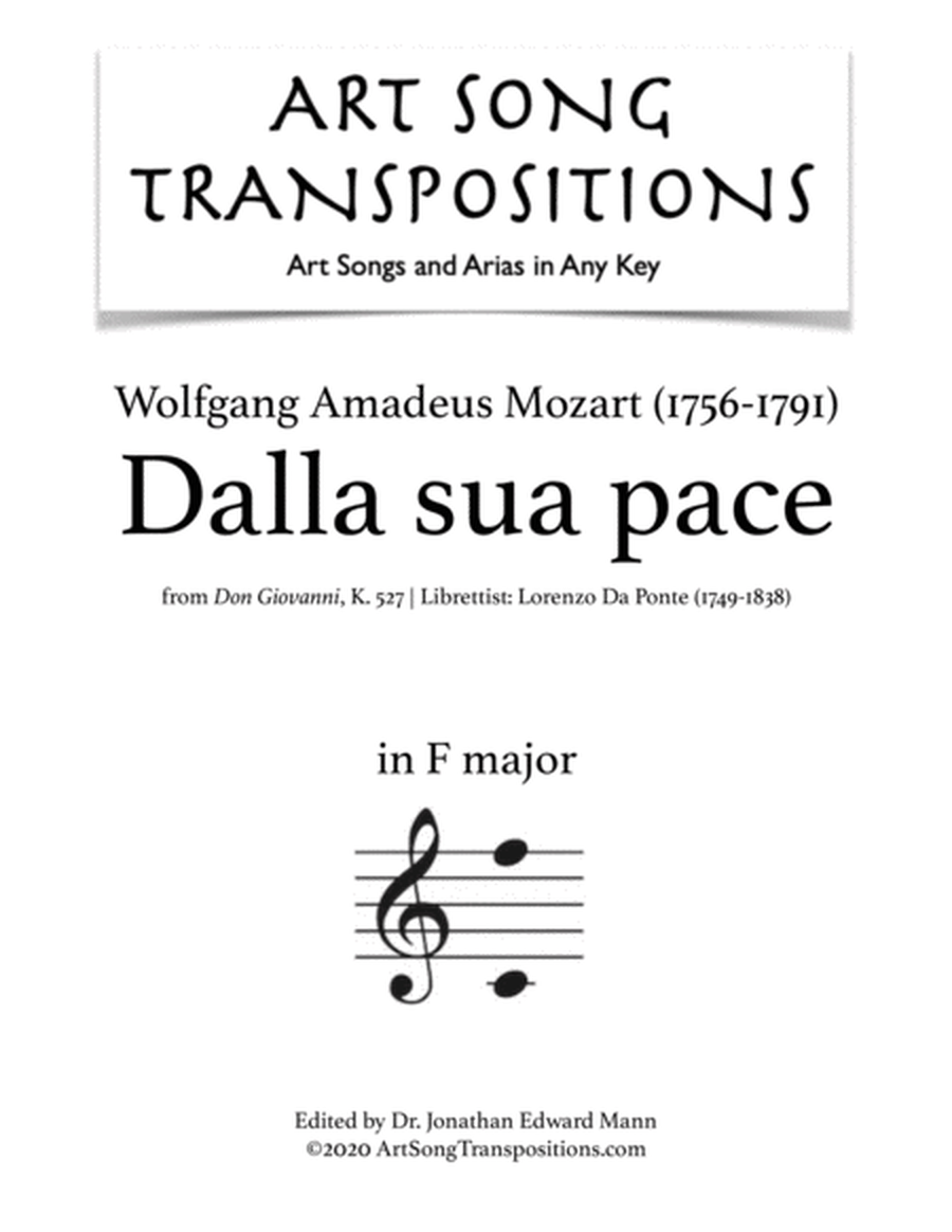 Dalla sua pace (transposed to F major)