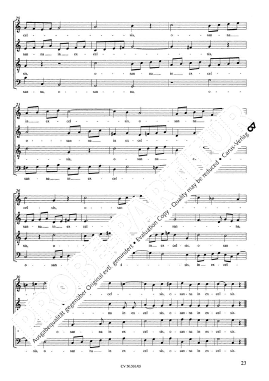 Mass in C Major 4-Part scores gallery preview page 24