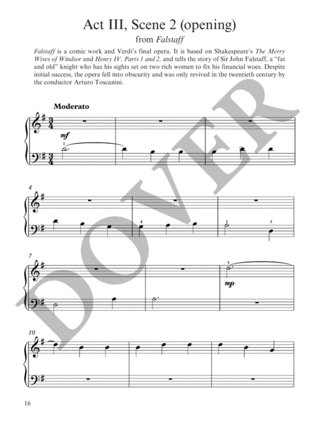 A First Book of Verdi -- For The Beginning Pianist With Downloadable MP3s