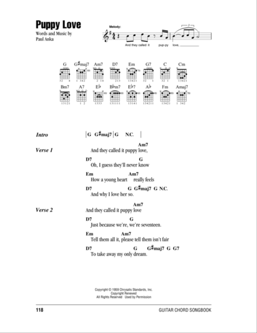 Puppy Love Acoustic Guitar scores gallery preview page 1