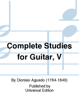 Book cover for Complete Studies for Guitar