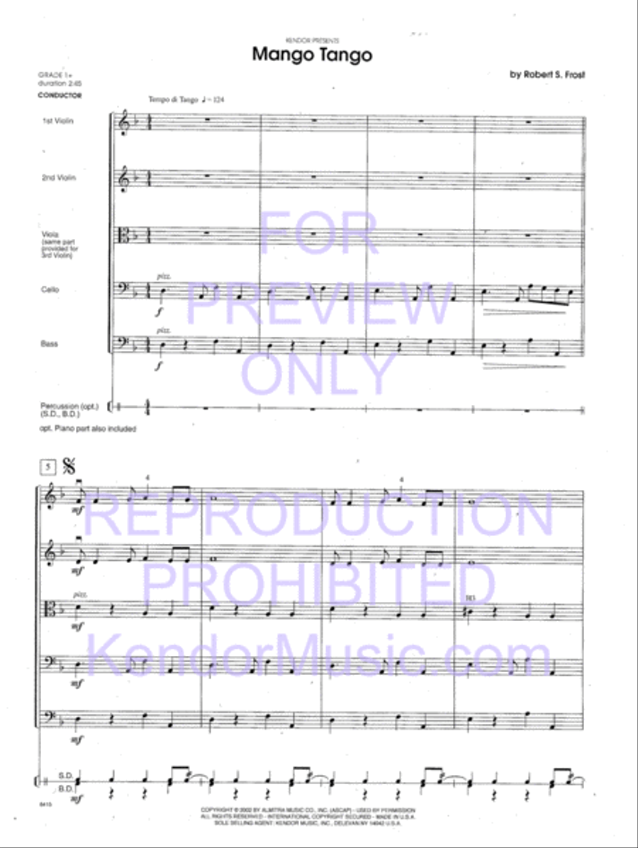 Mango Tango (Full Score) Mango Tango (Full Score) String Orchestra scores gallery preview page 4