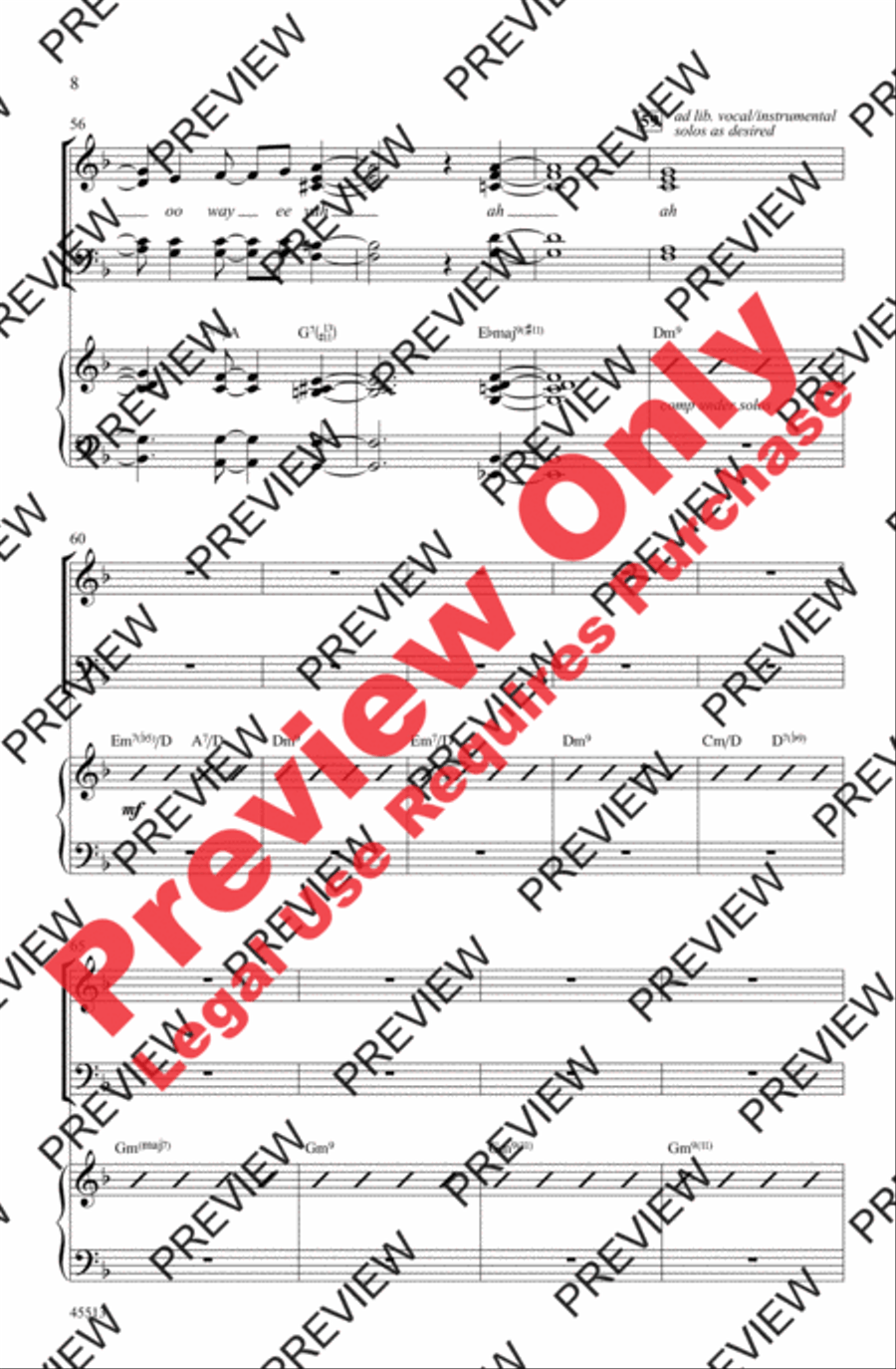 Alone Together 4-Part scores gallery preview page 8