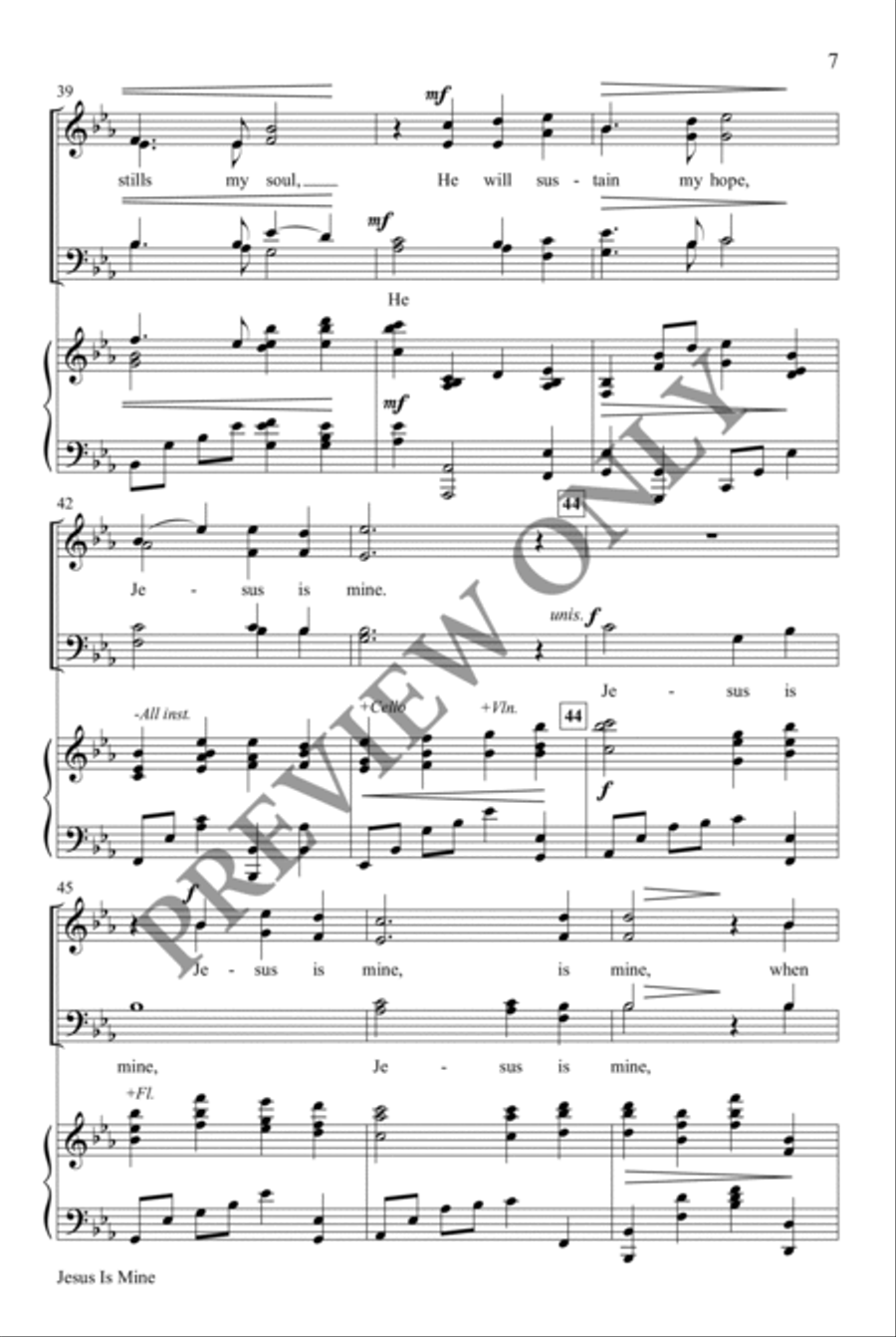 Jesus Is Mine 4-Part scores gallery preview page 6