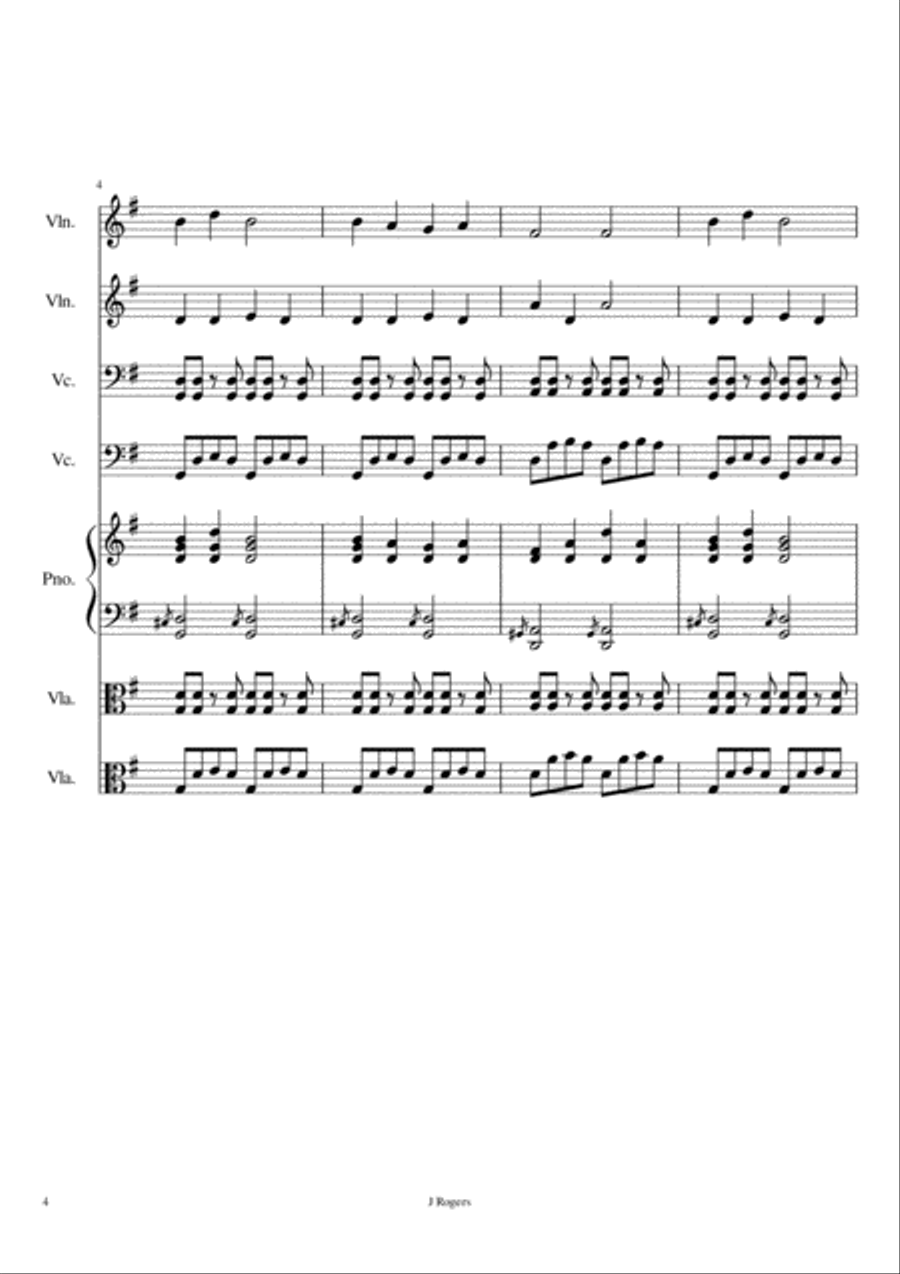 1st Finger Boogie String Quartet scores gallery preview page 4