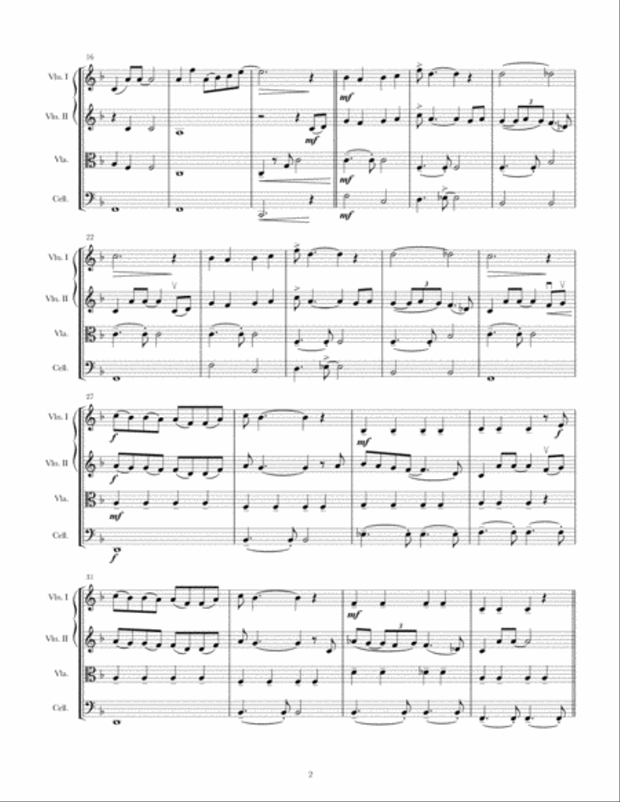 In My Life String Quartet scores gallery preview page 2
