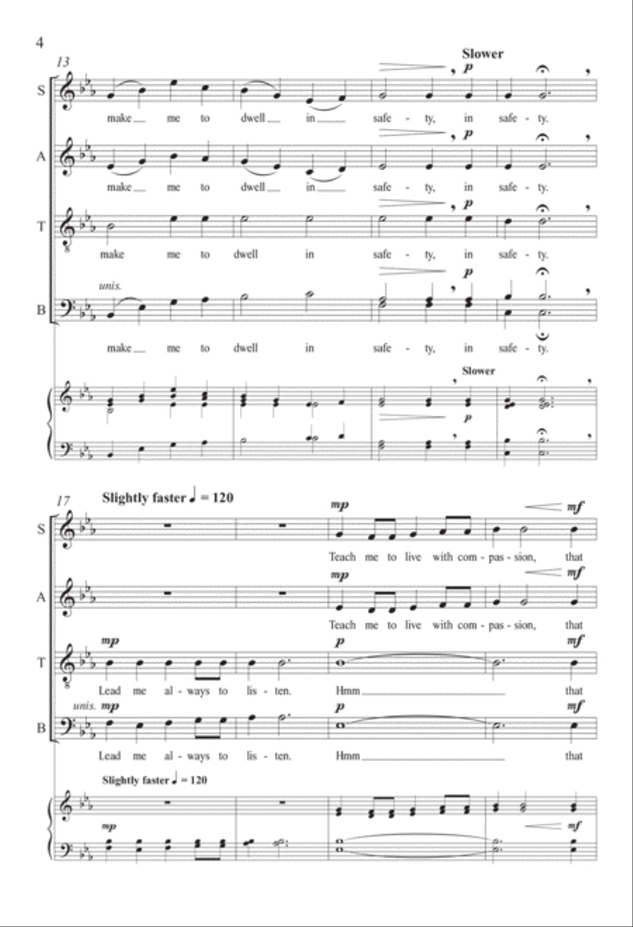 A Prayer of Compassion Divisi scores gallery preview page 4