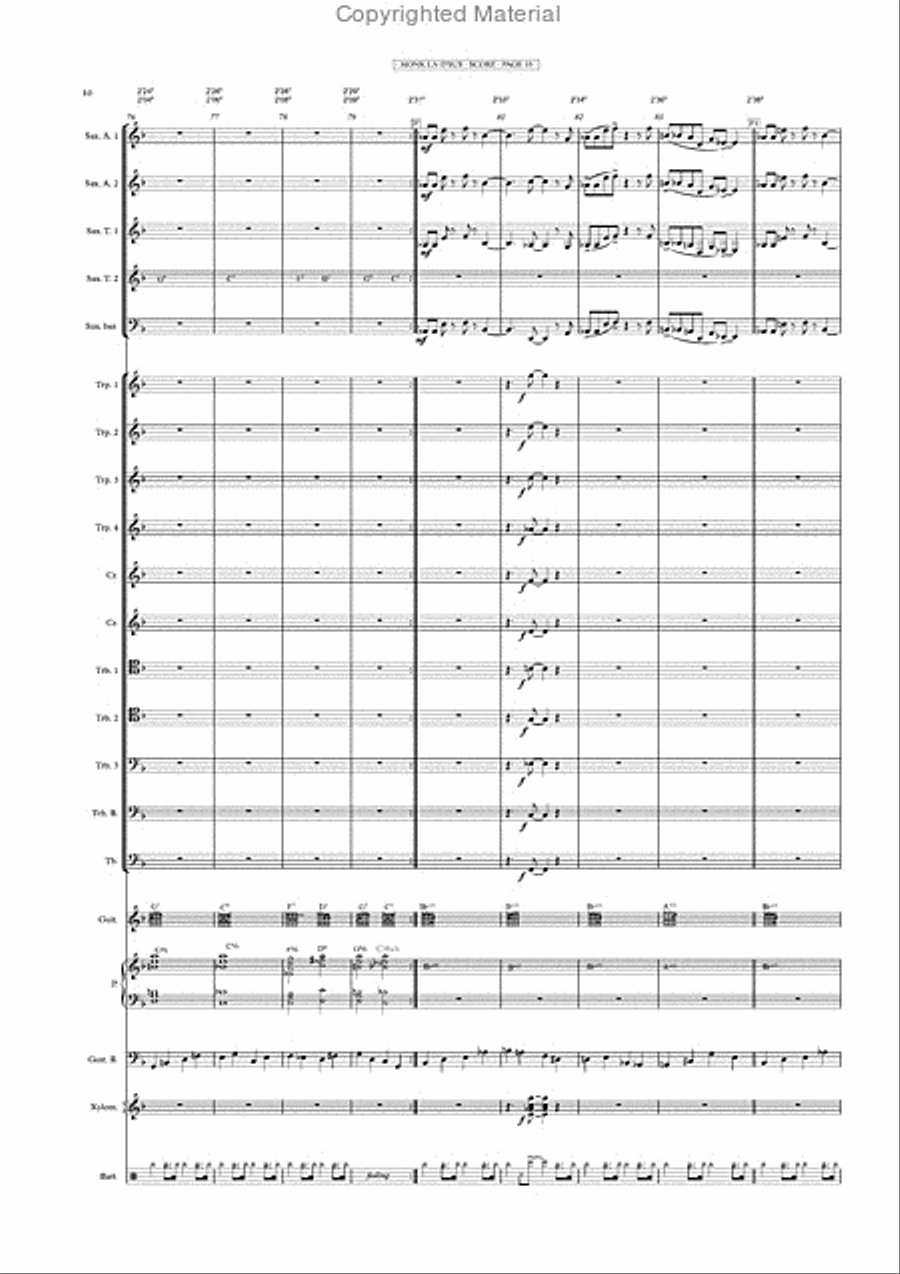 MONK LA D'US Big Band & Piano Jazz Ensemble scores gallery preview page 11