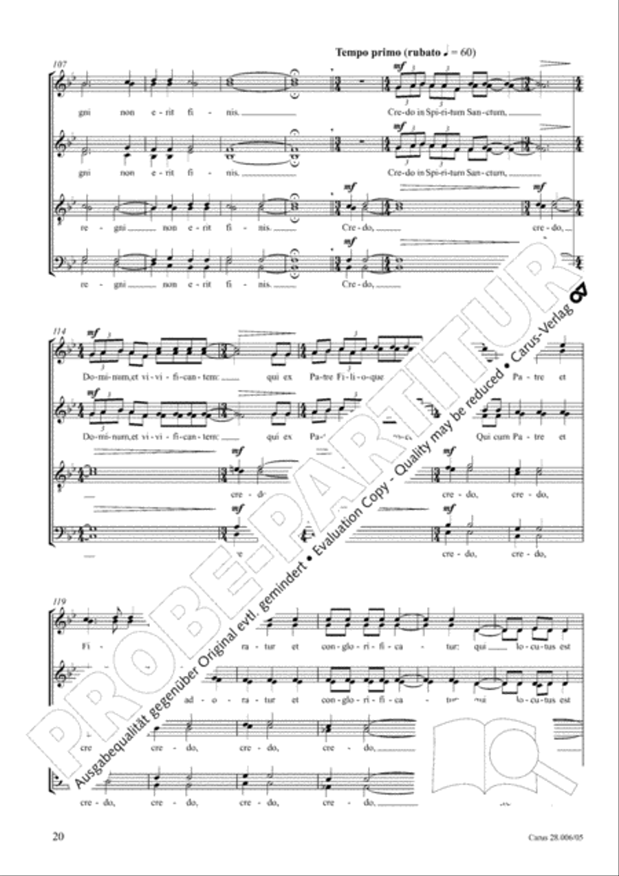 Pastoral Mass 4-Part scores gallery preview page 21