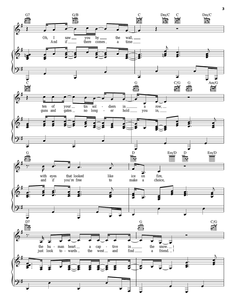 Nikita Piano, Vocal, Guitar scores gallery preview page 3