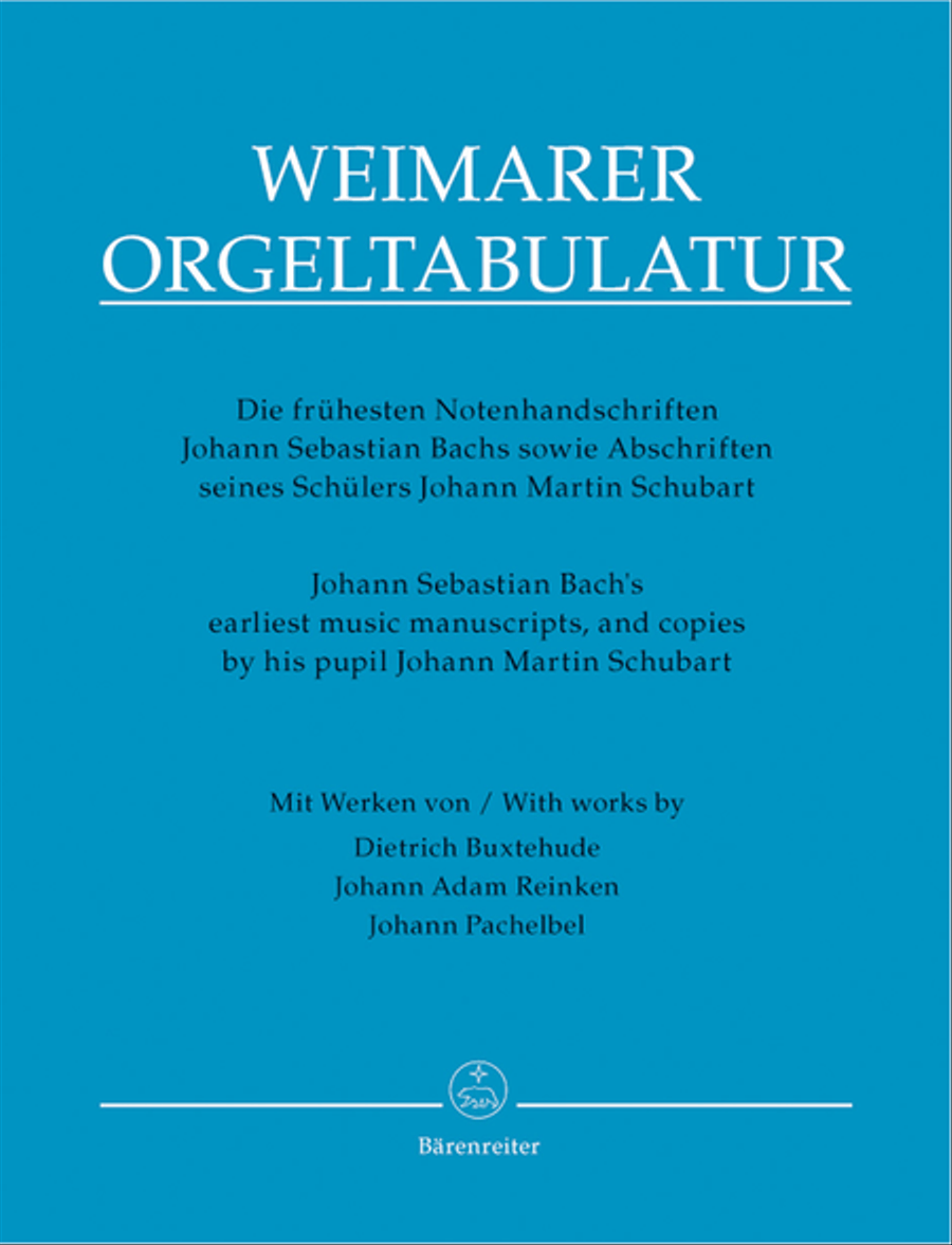 Weimarer Orgeltabulatur. Johann Sebastian Bach's earliest music manuscripts, and copies by his pupil Johann Martin Schubart Organ scores gallery preview page 1
