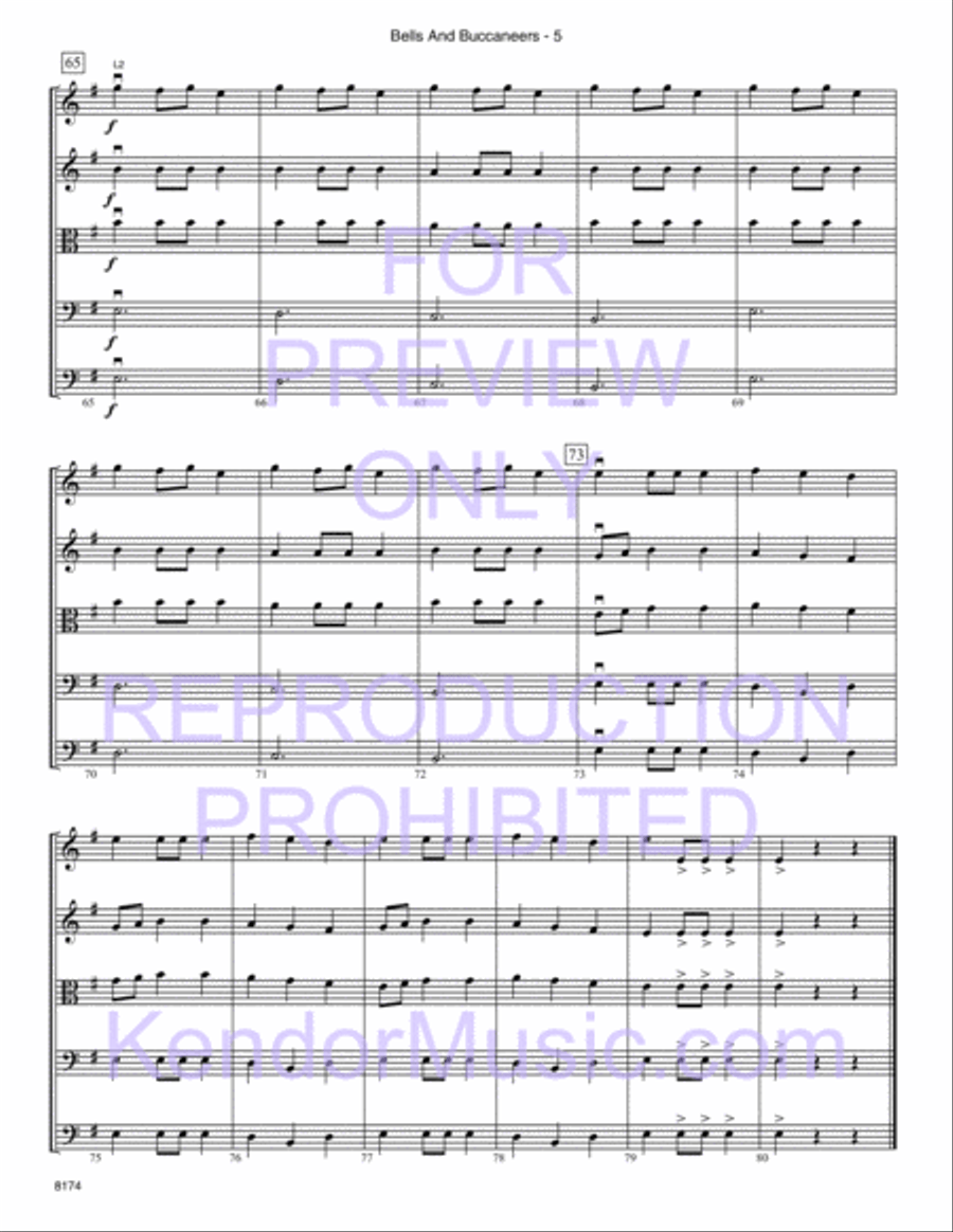 Bells And Buccaneers String Orchestra scores gallery preview page 7
