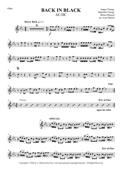 Back In Black by AC/DC Concert Band - Digital Sheet Music