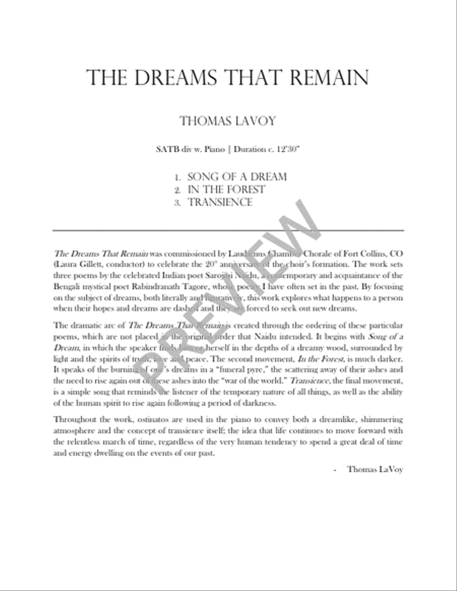 The Dreams That Remain Divisi scores gallery preview page 3