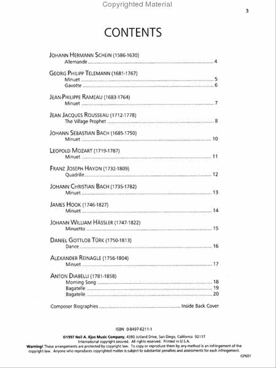 Piano Repertoire: Baroque/Classical Level 1 Piano Method scores gallery preview page 2