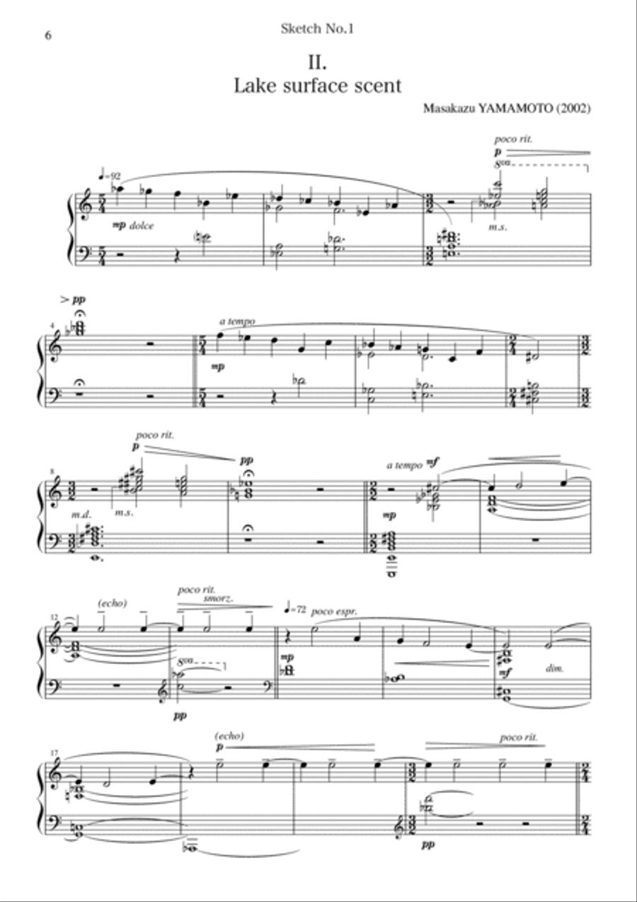 Sketches for piano No.1 (5 pieces) Piano Method scores gallery preview page 6
