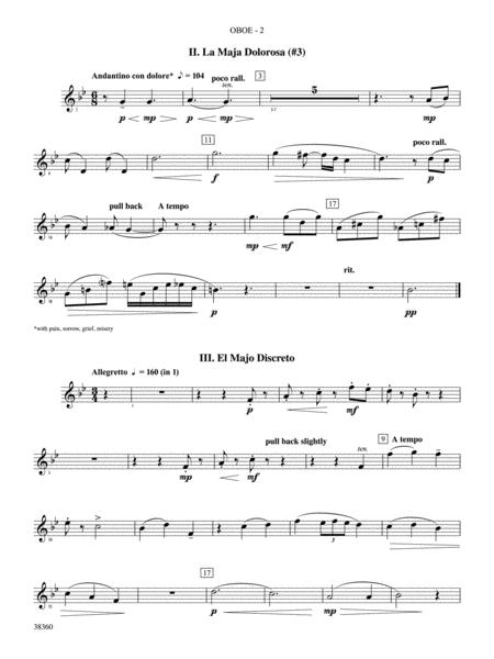 Tonadillas Suite: Oboe