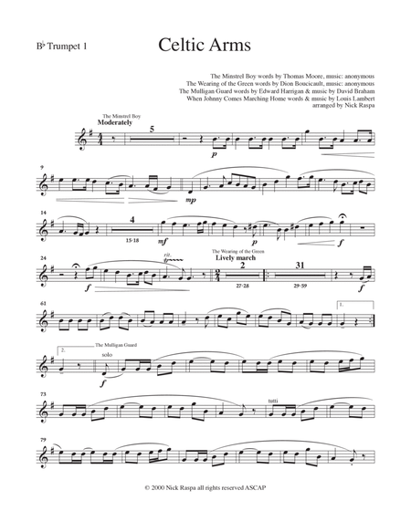 Celtic Arms - B Flat Trumpet 1 part