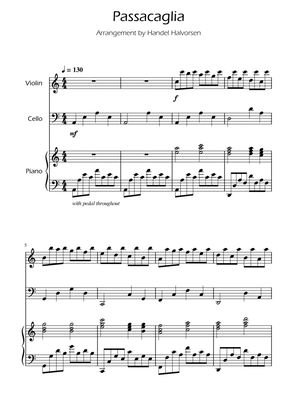 Passacaglia - Handel/Halvorsen - Violin and Cello Duet w/ Piano