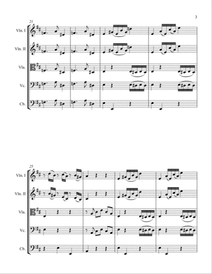 Il Signor Pantalone String Orchestra scores gallery preview page 3