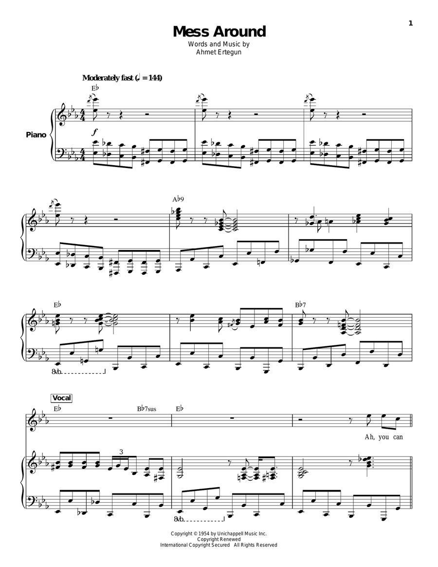 Mess Around Piano scores gallery preview page 1
