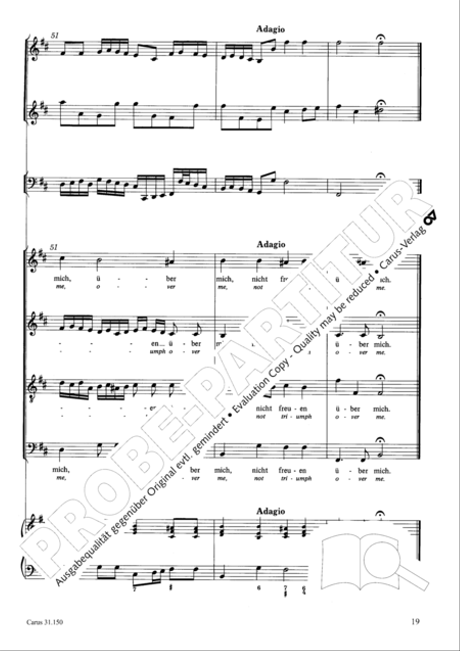 O my Lord, I long for thee (Nach dir, Herr, verlanget mich) 4-Part scores gallery preview page 22